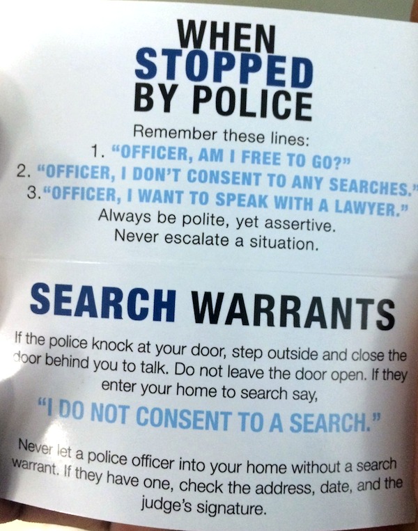 helpful guides - infographics - water - When Stopped By Police Remember these lines 1. "Officer, Am I Free To Go?" 2. "Officer, I Don'T Consent To Any Searches." 3."Officer, I Want To Speak With A Lawyer." Always be polite, yet assertive. Never escalate a