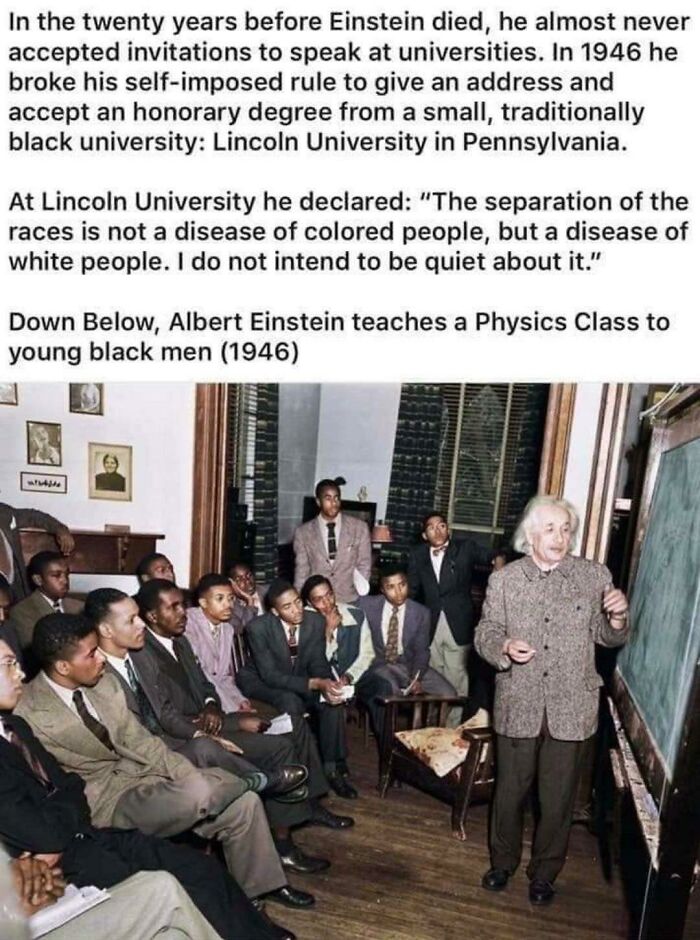 albert einstein hbcu - In the twenty years before Einstein died, he almost never accepted invitations to speak at universities. In 1946 he broke his selfimposed rule to give an address and accept an honorary degree from a small, traditionally black univer