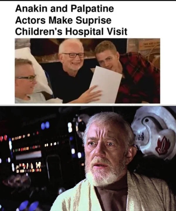 dank and dirty pics - if a million voices cried out - Anakin and Palpatine Actors Make Suprise Children's Hospital Visit