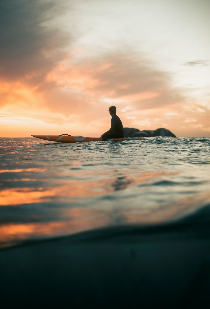 Had a pod of dolphins swim under me and my friend, grazed our legs. The waves sucked, we were just hanging out on the boards.

Immediately thought bull shark or nurse, checking if we were food. Then we saw dolphins popping up. They were just passing through I guess.