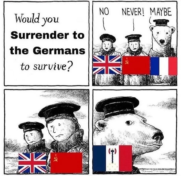 History memes - Would you Surrender to the Germans to survive? No Never! Maybe