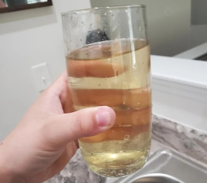 “Moved into a brand-new house, and this is my drinking water.”