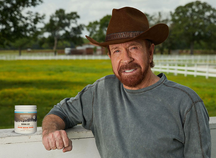 Chuck Norris, I was working at a movie theater and him and his family came in and came to my counter to order concessions. Super nice and seemed very loving with his kids. He thanked me for treating him normally. He also paid in exact change.