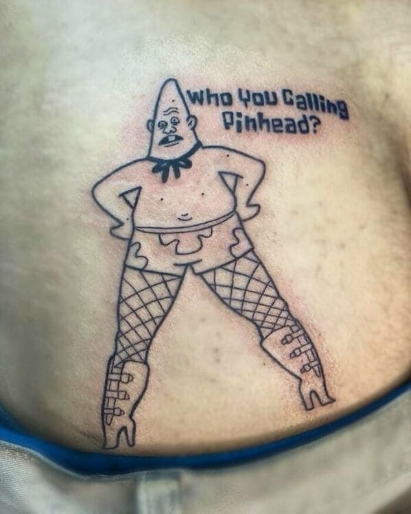 Meme tattoos - patrick pinhead tattoo - Who You Calling Pinhead?