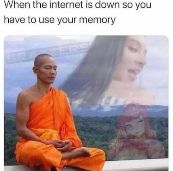 internet is down so you have to use your memory - When the internet is down so you have to use your memory Ers