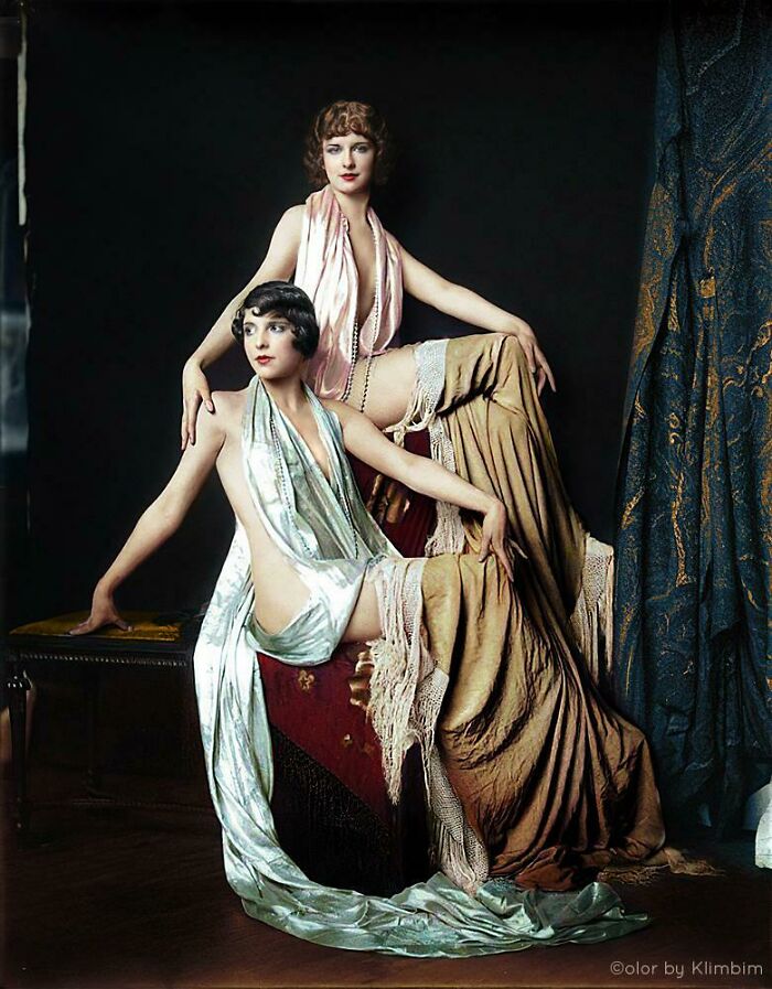 colorized photos from history --  The Cutter Sisters | Alfred Cheney Johnson