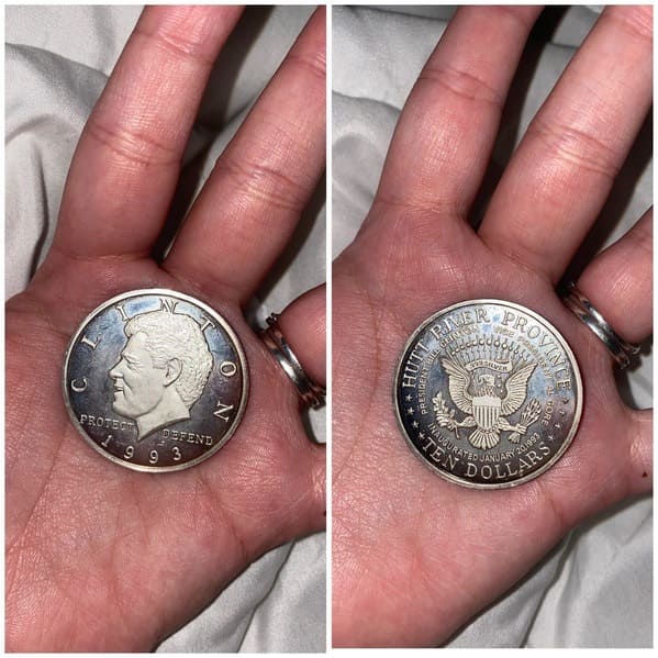 “My husband got tipped with a $10 coin at work tonight”