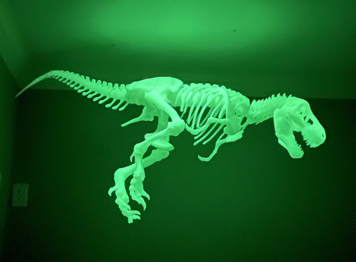 “I created a 5ft T-Rex that glows in the dark to replace my son’s night light.”