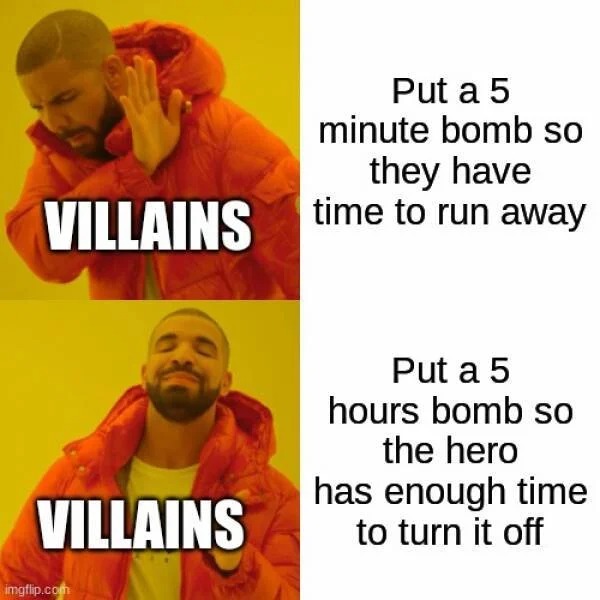 dank memes - uncle roger msg meme - Villains Villains imgflip.com Put a 5 minute bomb so they have time to run away Put a 5 hours bomb so the hero has enough time to turn it off