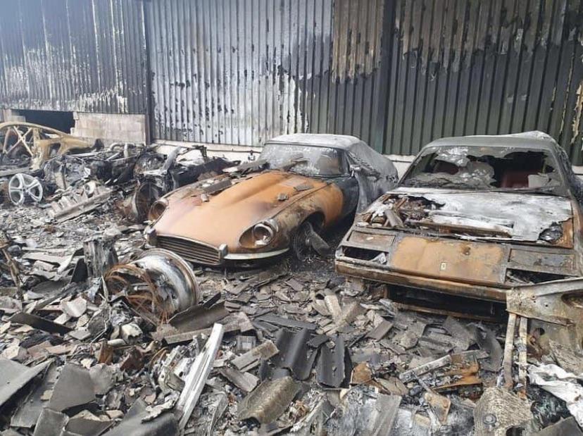 Supercar storage burnt to the ground