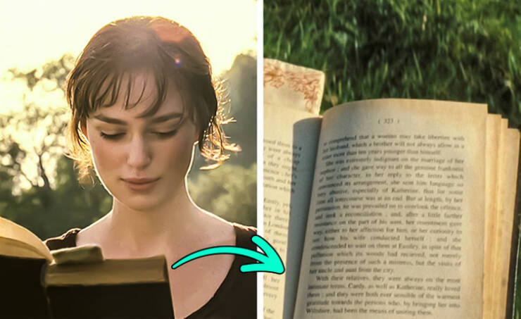 At the beginning of Pride and Prejudice, Elizabeth reads the end of the story.