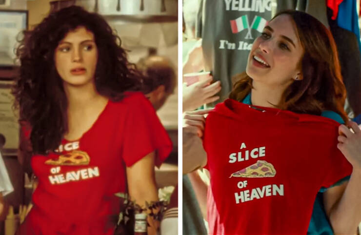 In Little Italy, actress Emma Roberts wore the same shirt as her aunt Julia Roberts in Mystic Pizza (1988). In addition, both films were directed by the same director: Donald Petrie.