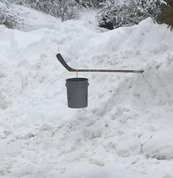 “My boyfriend’s mailbox was buried so far under the snow they couldn’t dig it out, so he improvised.”