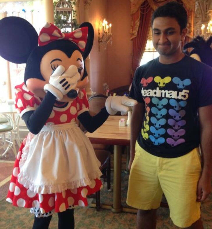 “My friend went to Disneyland wearing the wrong shirt.”