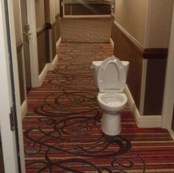 “Stayed at a classy hotel. Saw this.”