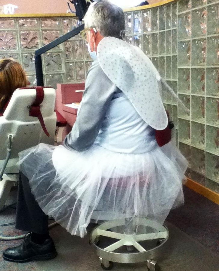 “My orthodontist dressed up as the tooth fairy today!”