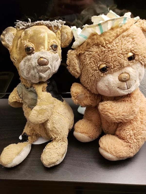 My brother and I each received identical teddy bears when we were born. I loved mine just a bit more…