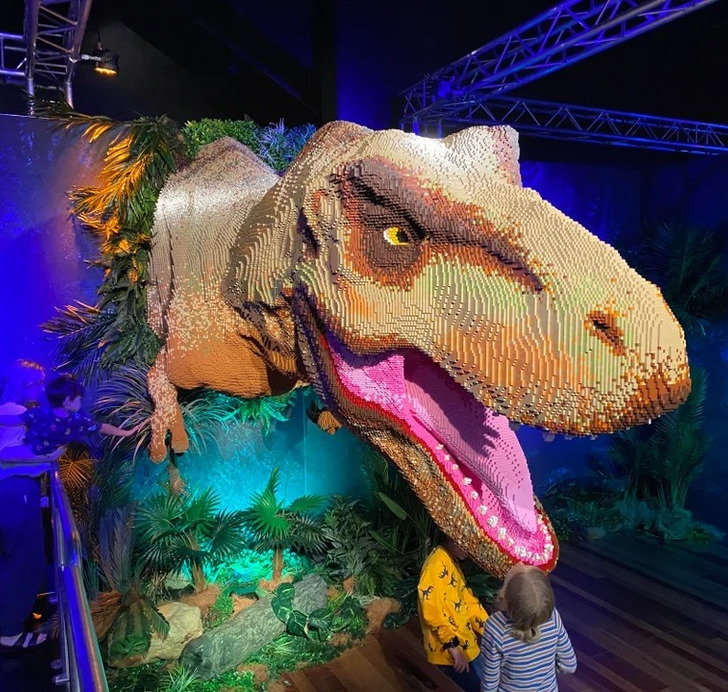 “This Lego dinosaur at the Australian Museum is pretty awesome.”