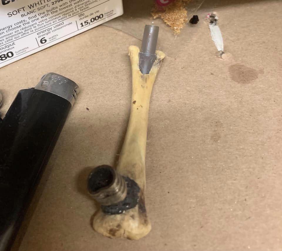 Confiscated Items From Prison Inmates - chicken bone crack pipe