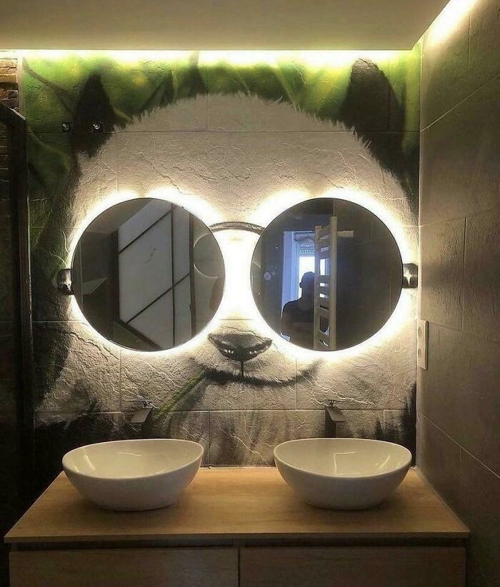 Panda Bathroom Painting