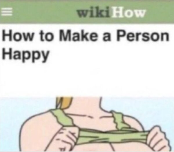 adult themed memes - make a person happy wikihow meme - wiki How How to Make a Person Happy