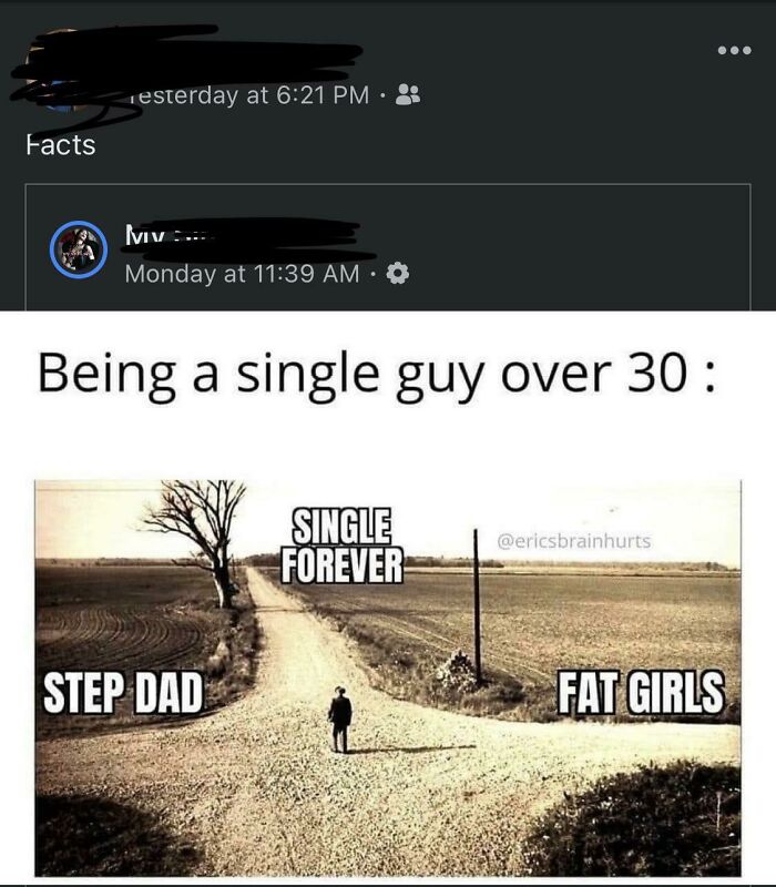 neckbeards - robert johnson crossroads - Facts esterday at Mviv... Monday at Being a single guy over 30 Step Dad Single Forever Fat Girls