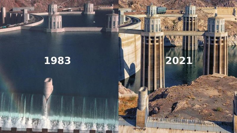 fascinating pics - Lake Mead 1983 vs 2021