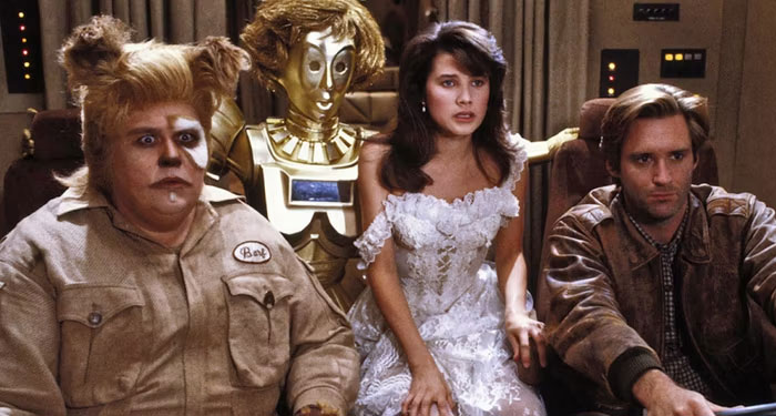 George Lucas not only gave his blessing to make Spaceballs, he also handed the movie over to his effects company, Industrial Light and Magic, to provide the space effects and postproduction