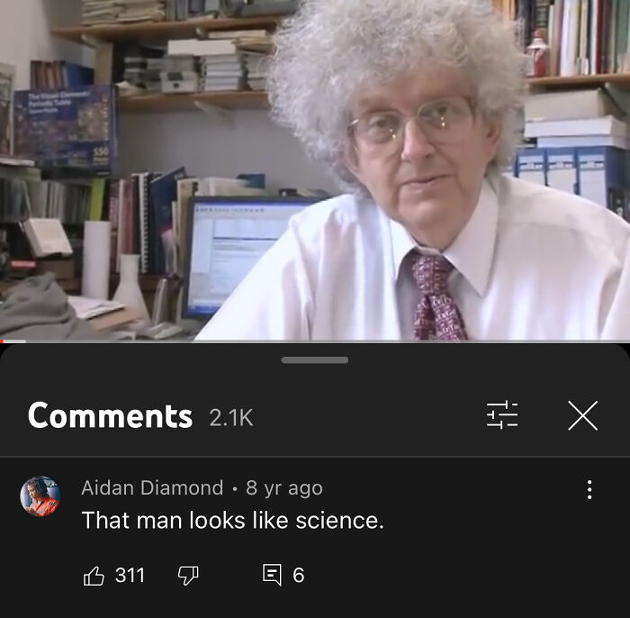 Youtube Comments - That man looks science.