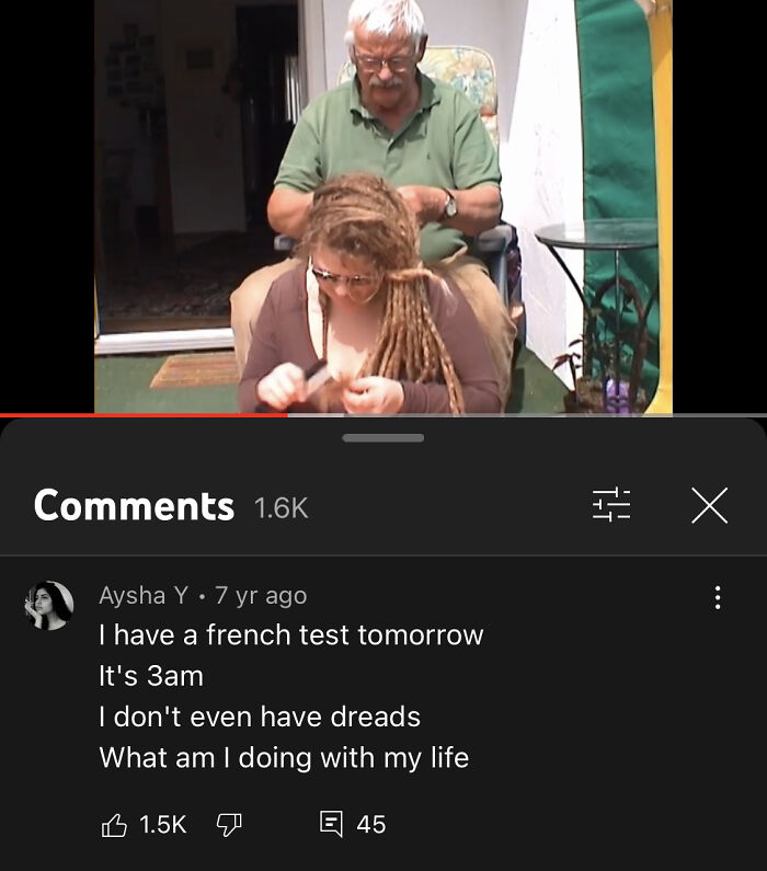 Youtube Comments - I have a french test tomorrow It's 3am I don't even have dreads What am I doing with my life