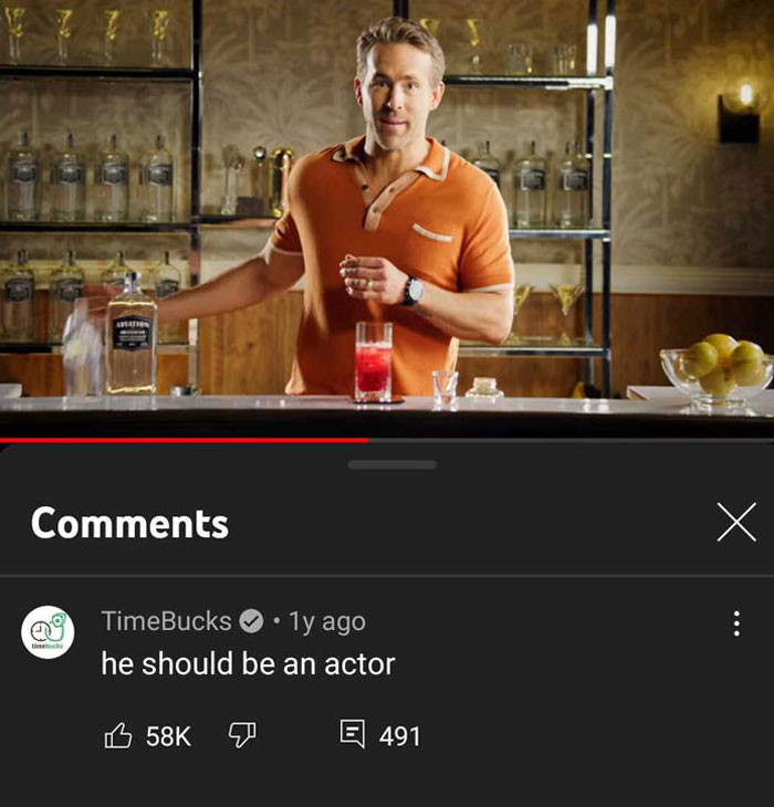Youtube Comments - 1y ago he should be an actor