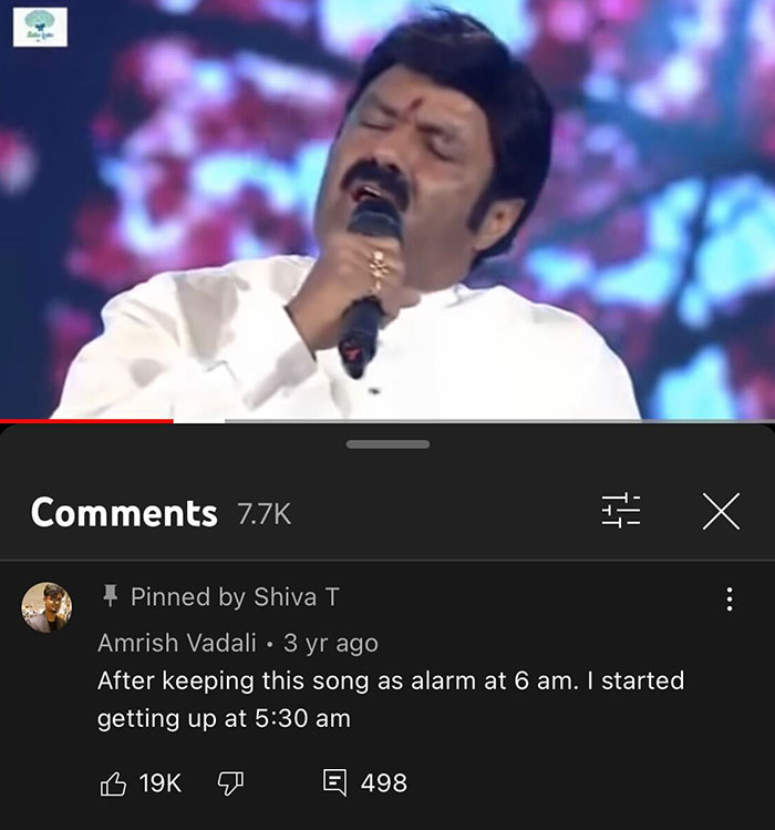 Youtube Comments - After keeping this song as alarm at 6 am. I started getting up at