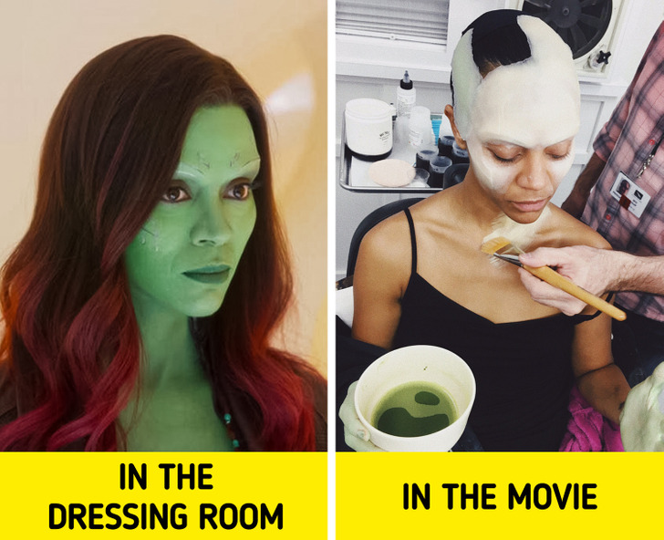 behind the scenes movies - gamora behind the scene - In The Dressing Room O In The Movie