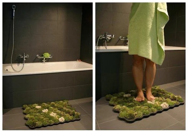 Inventions - moss carpet bathroom