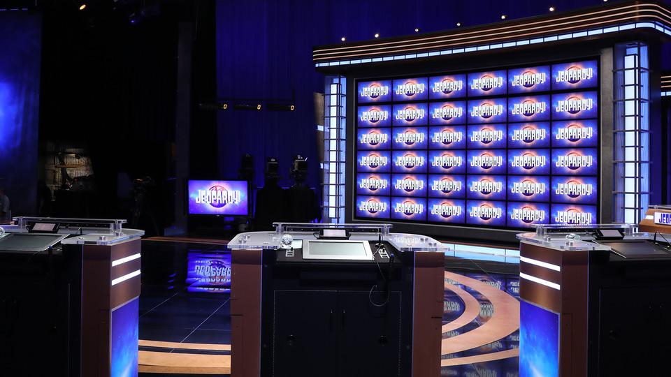 This is what it looks like to stand behind a podium on the Jeopardy! set.