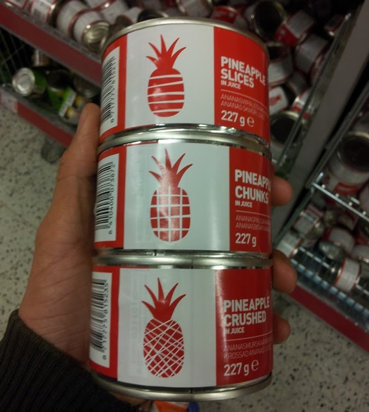 “Creative and user-friendly canned pineapple labels”