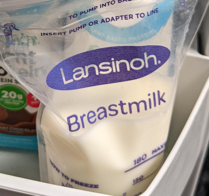 “My coworker puts his coffee creamer in breast milk bags in the common fridge.”