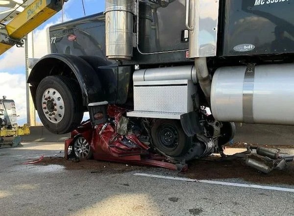 odd things that happened  - truck crash