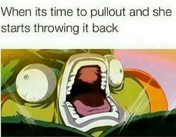 dirty memes for dirty minds - cartoon - When its time to pullout and she starts throwing it back