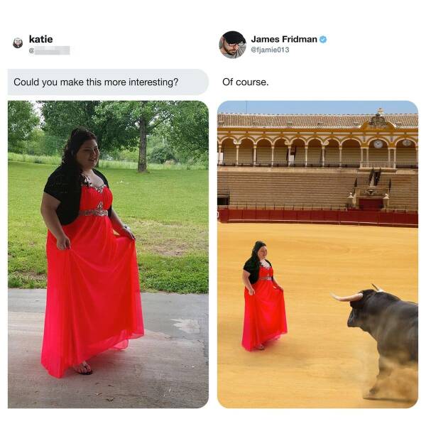 photoshop troll - museo taurino de la real maestranza - katie Could you make this more interesting? James Fridman Of course.