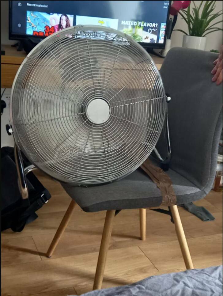 “Needed the fan higher up.”