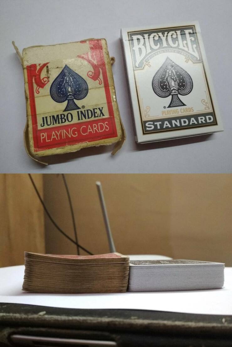 worn down by time - Jumbo Index Playing Cards Bicycle Playing Cards Standard
