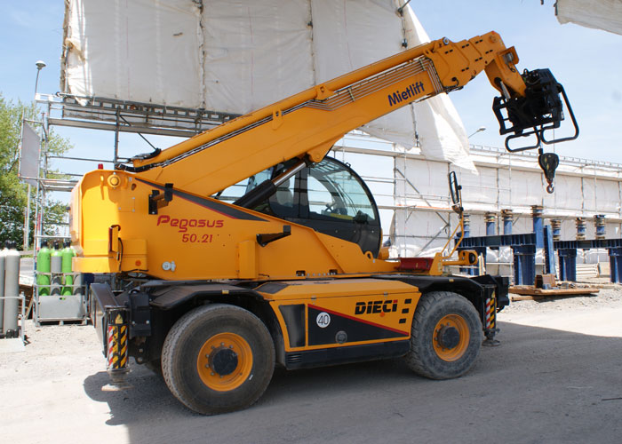 Employee (with no competency) stole a telehandler. He then proceeded to drive into a fence . When questioned regarding this action he answered that "He was too lazy to walk to the canteen" . 400m away from the work area.