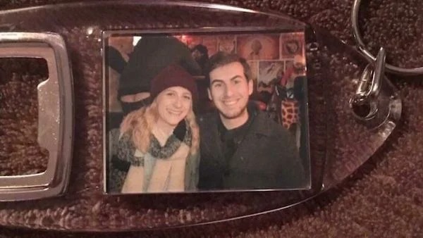 Had a nice photo with the missus and had it put on a key ring, only to later notice this gem… Worst/greatest picture ever