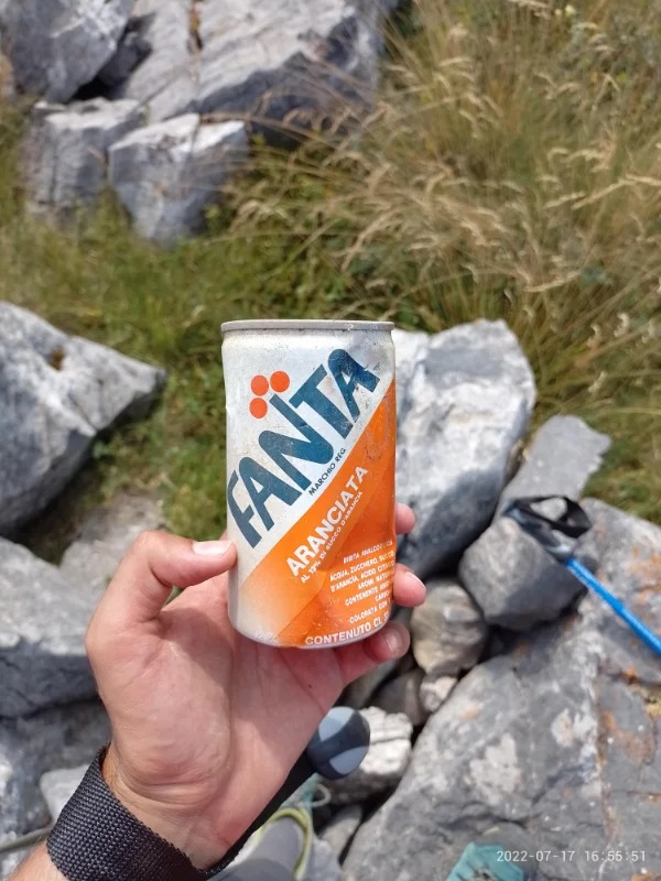 fascinating photos  --  This really old fanta can I found between some rocks while hiking.