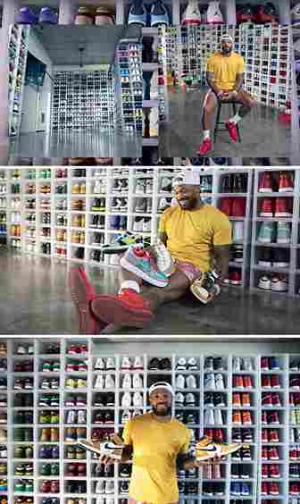 P. J. Tucker Built A Loft For His Shoe Collection Because There Wasn't Enough Space At His House