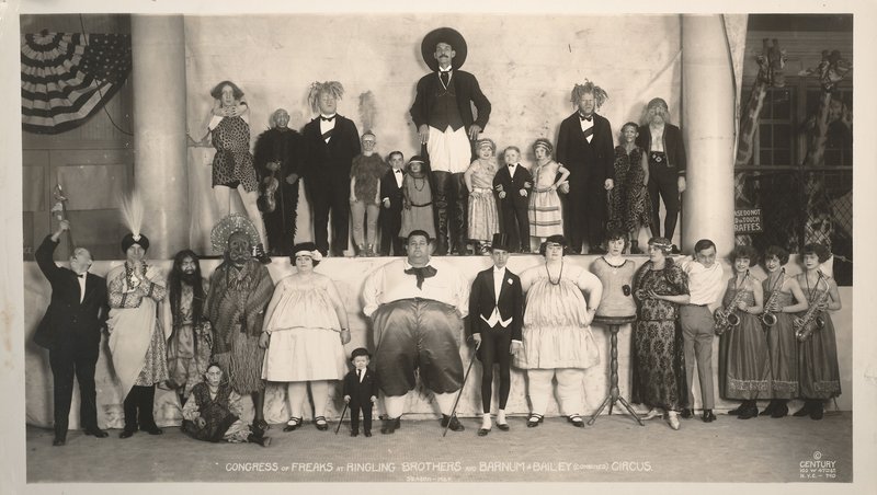 P.T. Barnum & Bailey’s combined circus performers, New York 1924