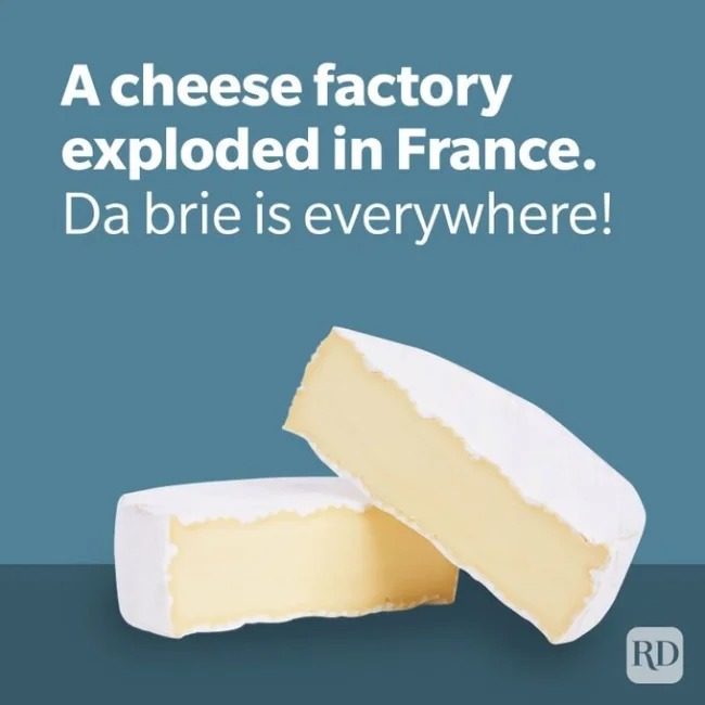 bad dad puns funny jokes - A cheese factory exploded in France. Da brie is everywhere! Rd