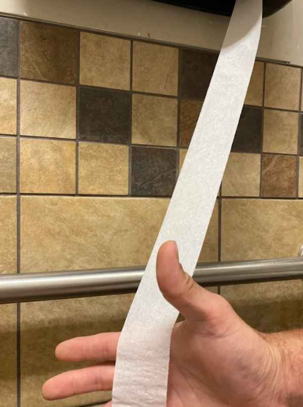 creepy images - skinny toilet paper