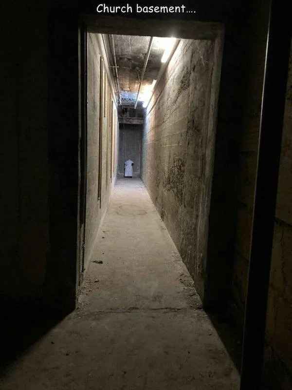 creepy images - alley - Church basement....